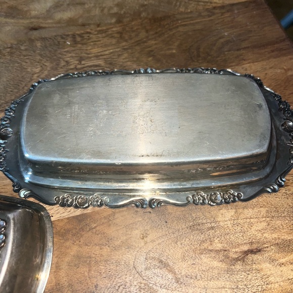 EUC VINTAGE SILVER CO BUTTER DISH - Picture 3 of 4